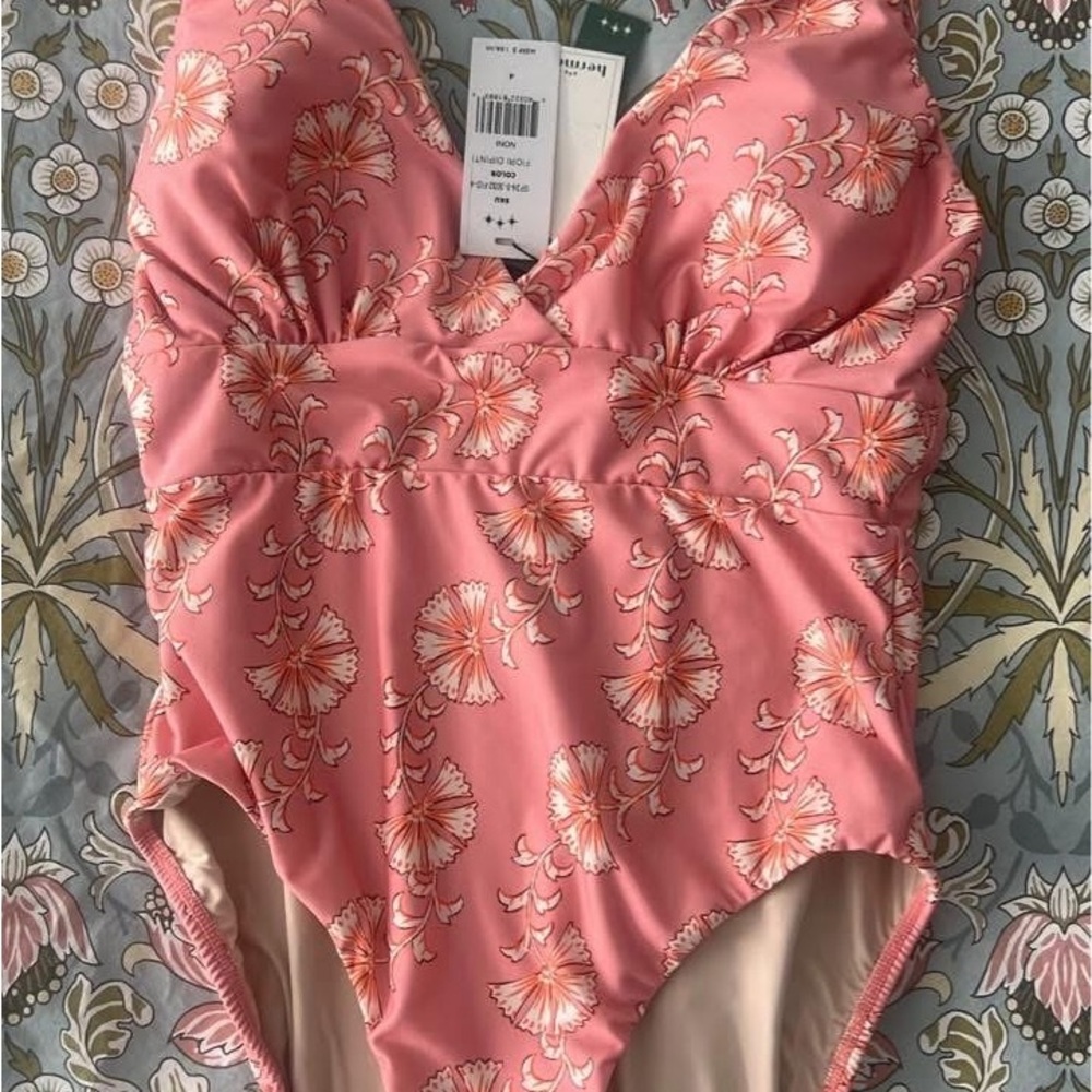 Hermoza Pink Floral One Piece Swimsuit